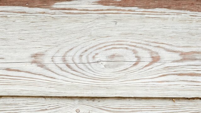 Weathered white painted pine wood texture with knot
