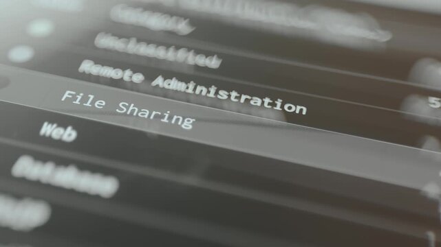 List of networking service categories and their associated data metrics