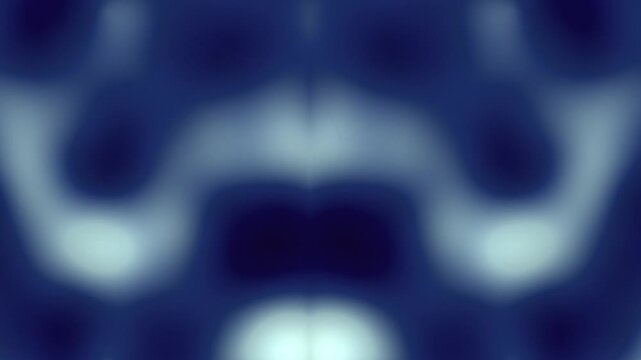 Blurry Blue Background with White Shapes.