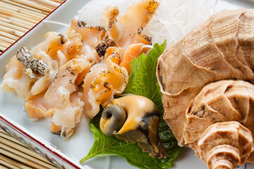 活真つぶ貝の刺身