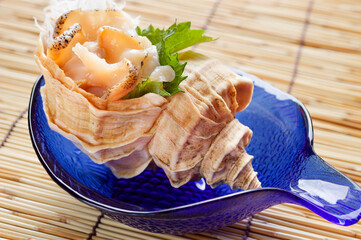 活真つぶ貝の刺身