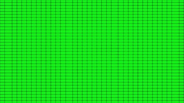 Emerald Block Animation on Black Grid for Data Concept