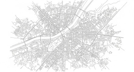 Detailed Architectural Blueprint of Building Design.