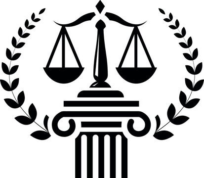 Law and justice symbol emblem