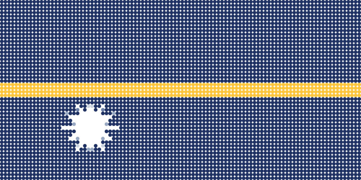 Flag of Nauru pixel art of dots