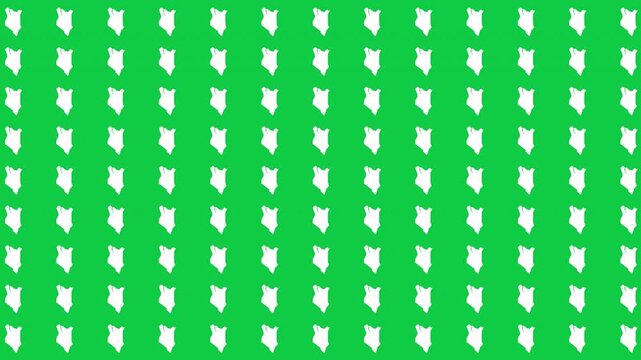Kenya map pattern scrolling perfect 10 second loop with green background