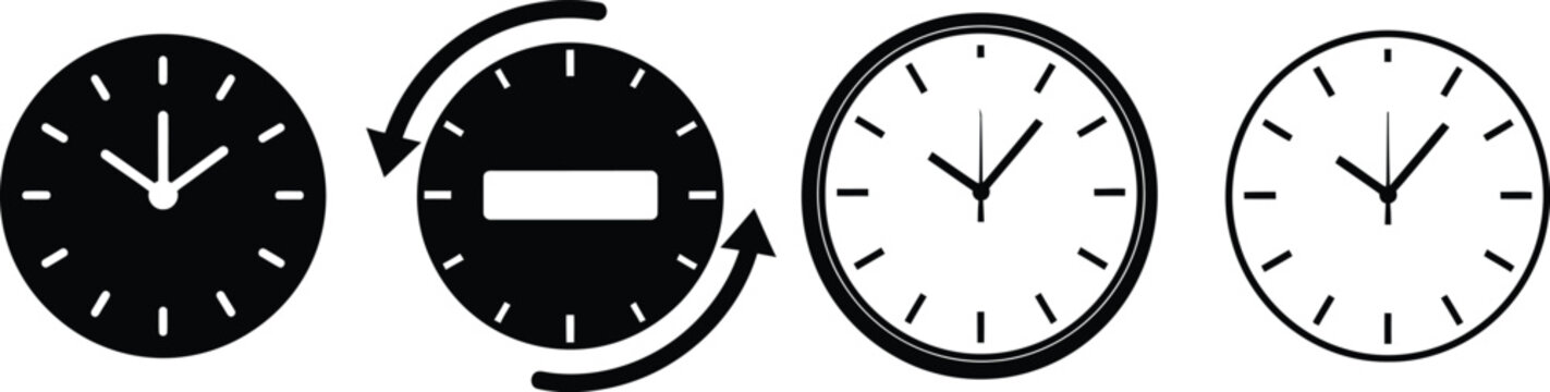 Clocks changing time concept illustration