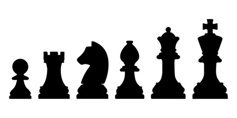 Chess Pieces Icon – Classic Strategy Symbols. © Ali