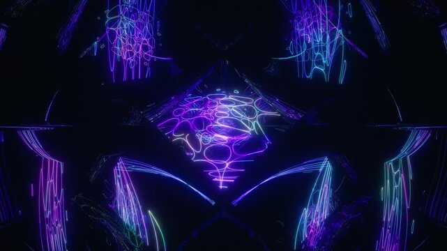 Abstract blue neon VJ loop