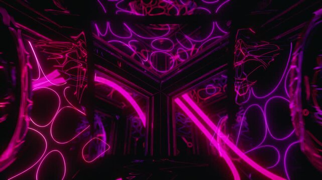 Abstract neon lights VJ loop