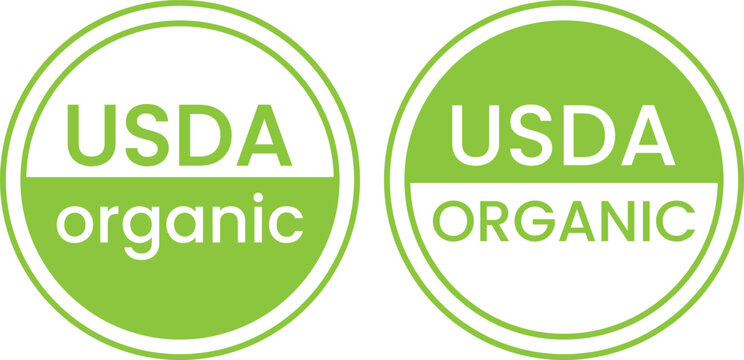 USDA organic certification stamps showing commitment to organic farming and food standards