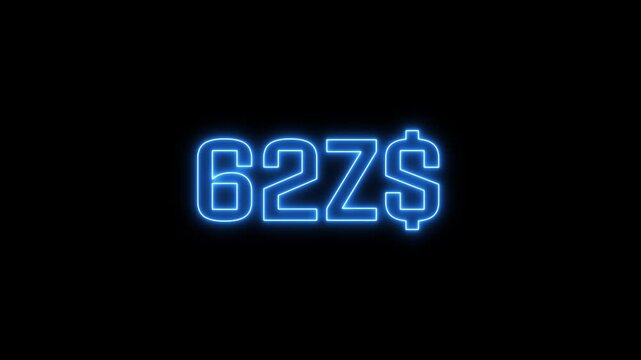 Digital Counting Animation from 0 to 600 Zimbabwean Dollars Clean Currency Motion Graphic