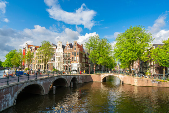 Bridges on Keizersgracht canal, Amsterdam, Netherlands
