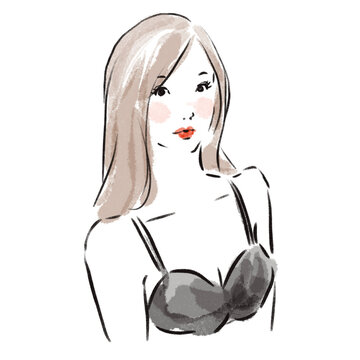 おしゃれな日本人女性広告素材
