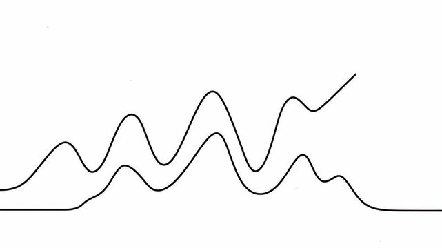 Minimalist Line Art: Abstract Mountain Landscape Illustration