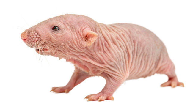 naked mole rat  isolated on transparent background cut out