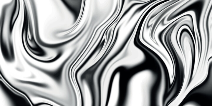 Flowing liquid metal texture with black and white gradients