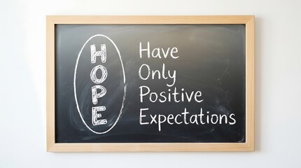 Obraz premium A chalkboard with a motivational message written in white chalk on a black background.