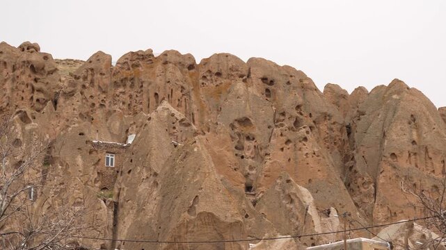 The ancient rock settlement of Kandovan in Iran