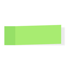 Obraz premium Green Banner Sticker with folded edges