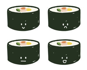 japanese maki sushi icon illustration © nizaismias