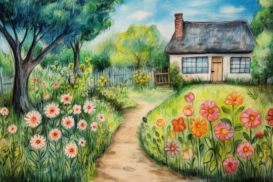 English garden architecture outdoors building.