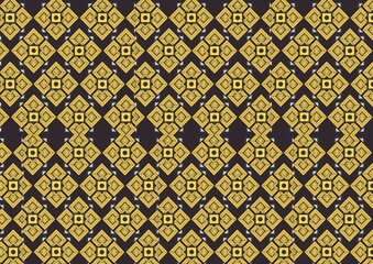seamless pattern with golden ornament