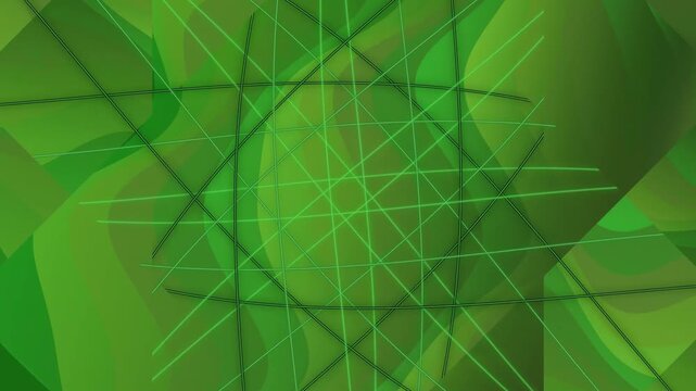 Abstract Green Geometric Background Animation.