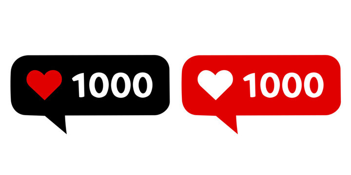 1000 Likes Speech Bubble Icon Set
1000いいね吹き出しアイコンセット