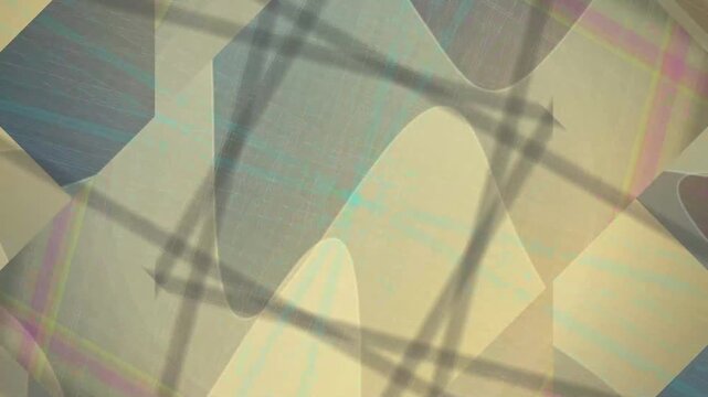 Abstract Geometric Shadows on Fabric Surface.