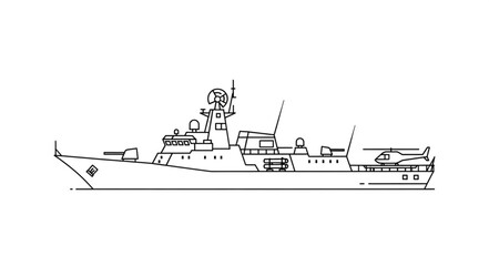 Military Naval Warship Vessel Ship. © Andik