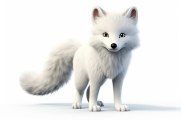 Fototapeta premium Arctic fox mammal animal white.