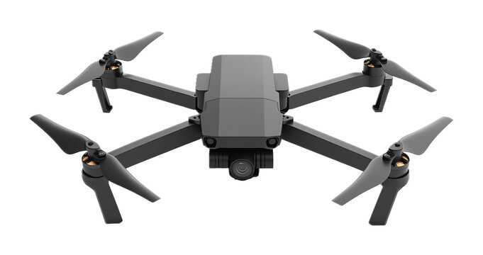 Foldable Drone Isolated on White Background - Portable Foldable Drone with Camera
