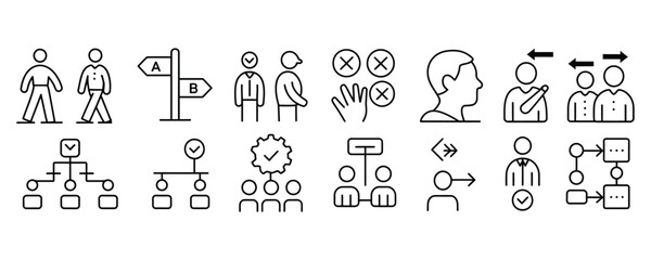 Obraz premium Modern business communication icons for professional networking and teamwork