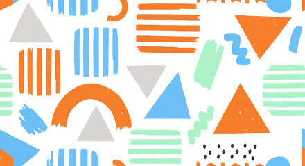 Fototapeta premium Colorful Geometric Shapes Abstract Pattern Design.
