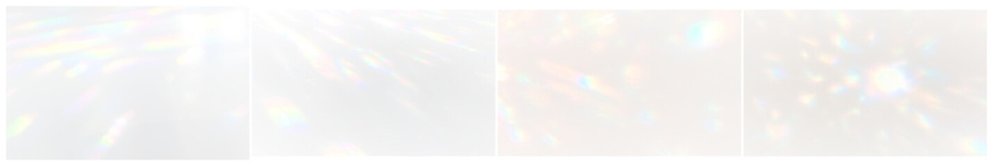 abstract collection of light and rainbow prism effects creating colorful bokeh and ethereal reflections on a surface. © Food and Drink