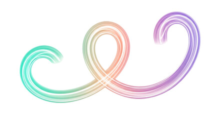 Fototapeta premium swirling ribbon colorful gradient abstract shape intertwined elegantly