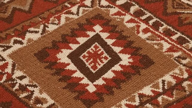 Traditional Carpet Pattern with Geometric Design.