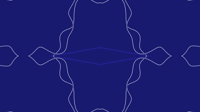 Blue Abstract Geometric Shapes Animation Loop.