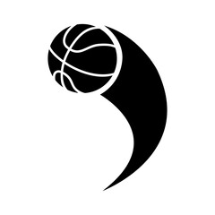 Basketball icon vector. Three pointer Illustration sign. Throwing the ball symbol or logo. © Denys