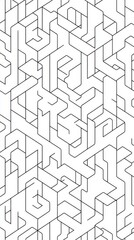 Obraz premium Intricate black and white geometric pattern design abstract visual art and modern decor inspiration.