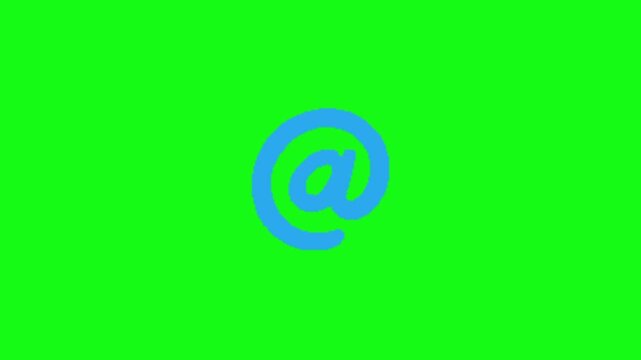 At on green background