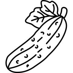 Outline Cucumber Icon