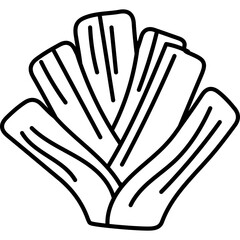 Sea Fan Coral Icon Outline