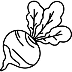 Radish Outline Icon