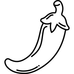 Chili Pepper Outline Icon