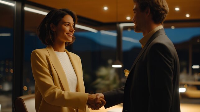 Freight forwarder negotiating cargo space with airline representative in a modern logistics office setting, perfect for air freight logistics, cargo negotiation, freight forwarding profession,