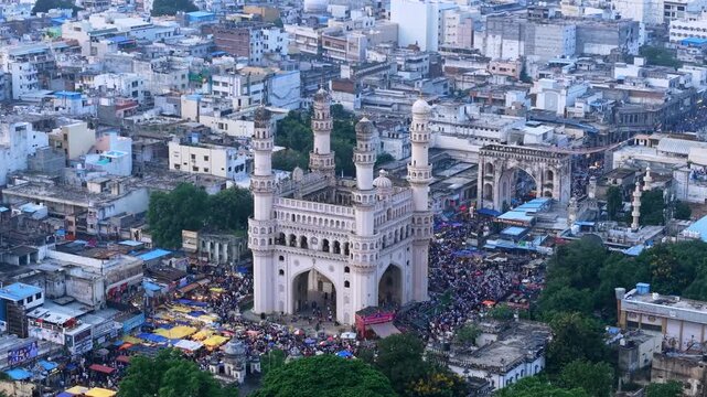 Aerial View of Charminar Hyderabad Telangana India