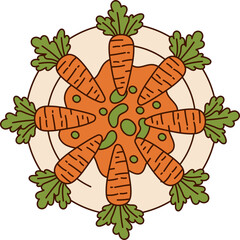 Carrot Dish Illustration