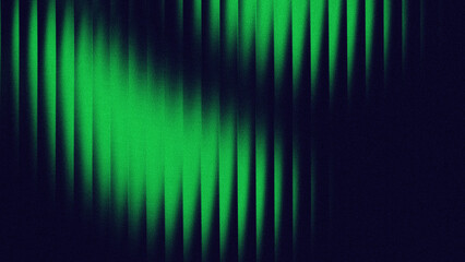 Abstract dark green vertical lines background with grain texture and wave motion effect.